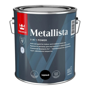 Краска по ржавчине METALLISTA черная гл 2,3л (6шт) 700014092