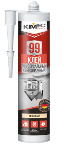 KIM TEC Клей 99 универсальный сверхпрочный бежевый 280мл, (12шт) 03-01-99