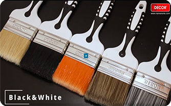 	DECOR. Серия кистей Black&White. Предназначение ворса кистей