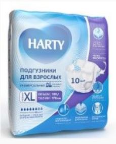 HARTY Подгузники для взрослых Extra Large 10 шт. 46 60222 72190 7 Арнест (4)