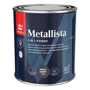 Краска по ржавчине METALLISTA серая/темно-серая гл 0,8л (6шт) 700014085