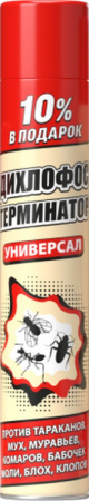 Дихлофос Терминатор от летающих и ползающих насекомых, 400 см3 46 00104 04101 3 Арнест