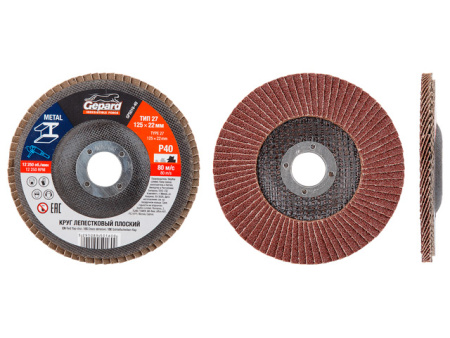 Круг лепестковый 125х22мм P60 плоск. GEPARD GP5016-60