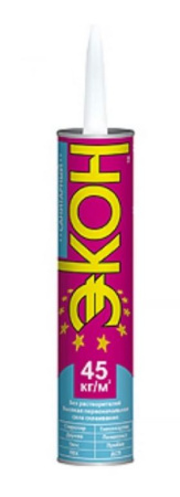 Герметик силиконовый санитарный ЭКОН (прозрачный), 280 мл (12шт) 2229116