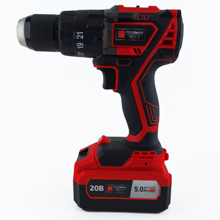 ДРЕЛЬ ШУРУПОВЕРТ УДАРНАЯ АККУМУЛЯТОРНАЯ БЕСЩЕТОЧНАЯ FOREMAN tools ДА-120У-100BLI 