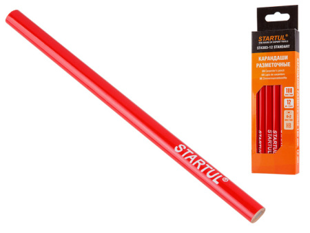 Карандаш разметочный 180мм (12шт. упаковка) STARTUL STANDART ST4303-12
