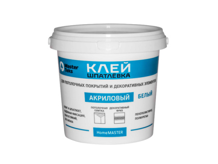 Клей-Шпатлевка акриловый MasterTeks HomeMaster для потолочных покрытий и декоративных элементов 1,7 кг белый 9752924