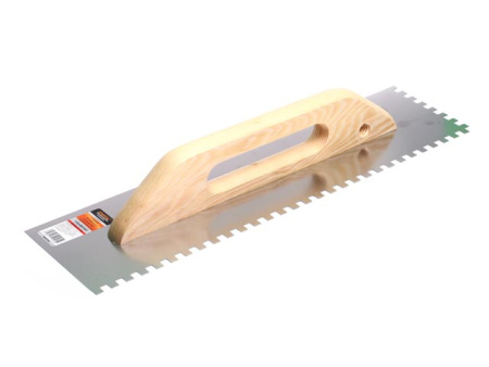 Гладилка швейц.нерж.с дер.ручкой 126х480мм зуб 6x6мм STARTUL MASTER (ST1056-06)