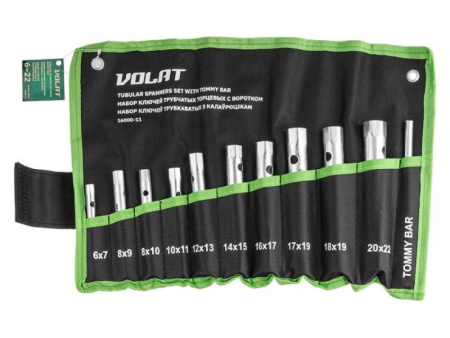 Набор ключей трубчатых торцевых с воротком 11пр. ВОЛАТ 16000-11
