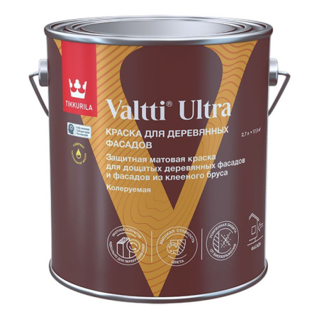 Краска для деревянных фасадов VALTTI ULTRA (C) мат 2,7л (6шт) 700014132