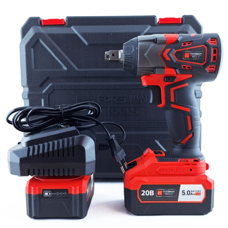 ГАЙКОВЕРТ АККУМУЛЯТОРНЫЙ Бесщеточный 20В FOREMAN tools ГА-450 BLI