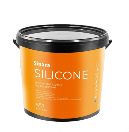 Sinara Silicone Краска силиконовая Фасадная 4.5л SP 045