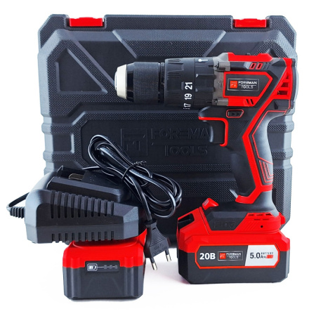 ДРЕЛЬ ШУРУПОВЕРТ УДАРНАЯ АККУМУЛЯТОРНАЯ БЕСЩЕТОЧНАЯ FOREMAN tools ДА-120У-100BLI 