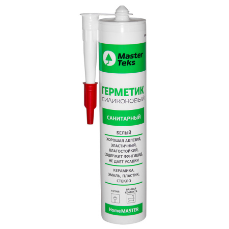 Герметик силиконовый MasterTeks HomeMaster cанитарный 260 мл белый 9612918
