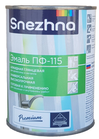 Эмаль ПФ-115 СНЕЖНА КРАСНАЯ 0,9 кг (6)