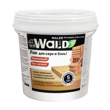 Лак акрил для бань и саун WALD 1л (Радуга) (8)