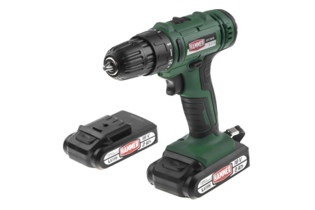 Аккум.дрель Hammer Flex ACD18BS  18В 2x2Ач 10мм 0-350/0-1350об/мин 45Нм в кейсе быстр зарядка 680329