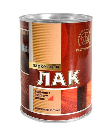 Лак паркетный алкидно-уретановый матовый бесцв. 0,9л (Радуга) (14)